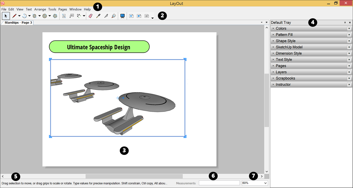 menu display of sketchup